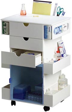 supply cart with drawers